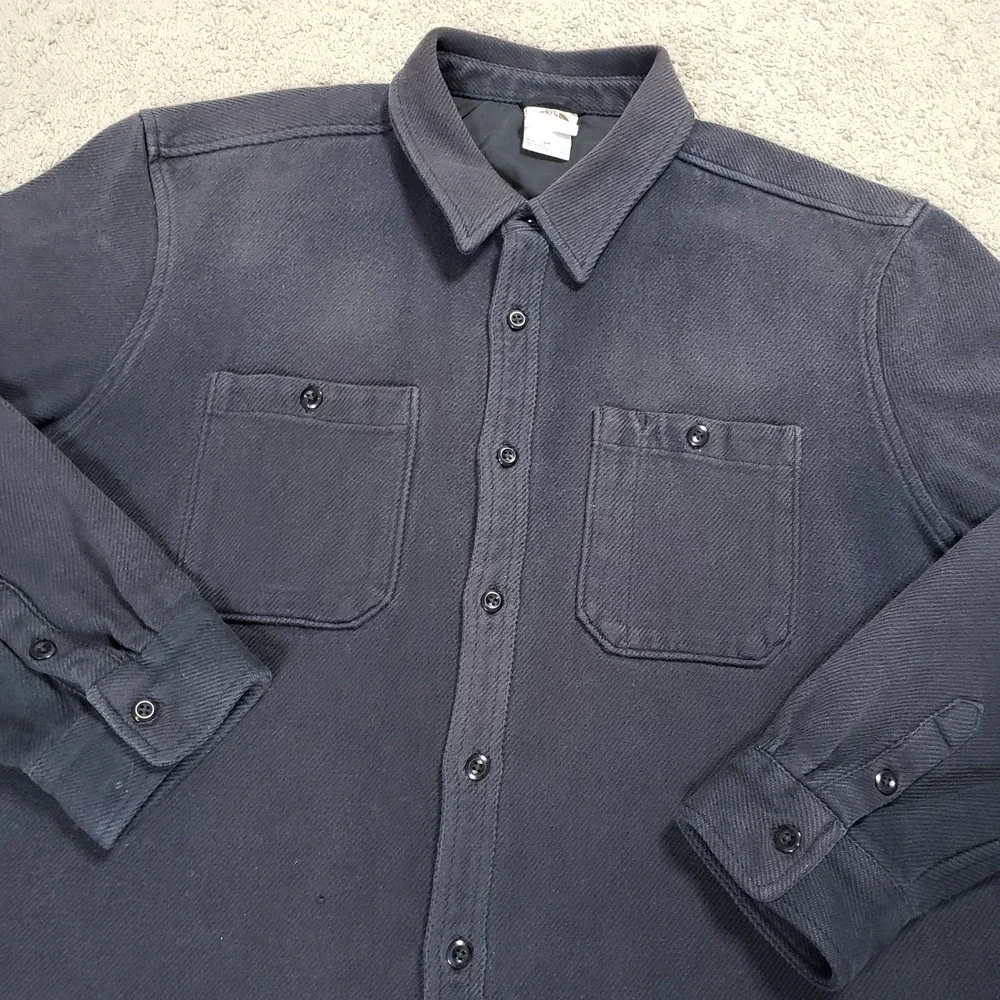 The North Face Heavyweight Twill Flannel Shirt Men XXXL 3XL Black Outdoor Hiking